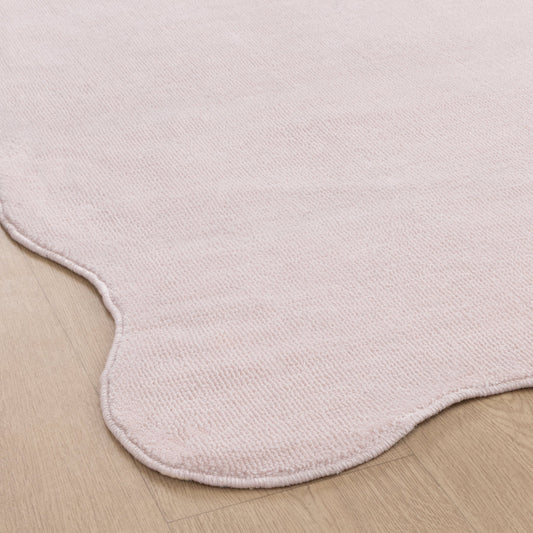 Ollie Scalloped Irregular Rug Pink