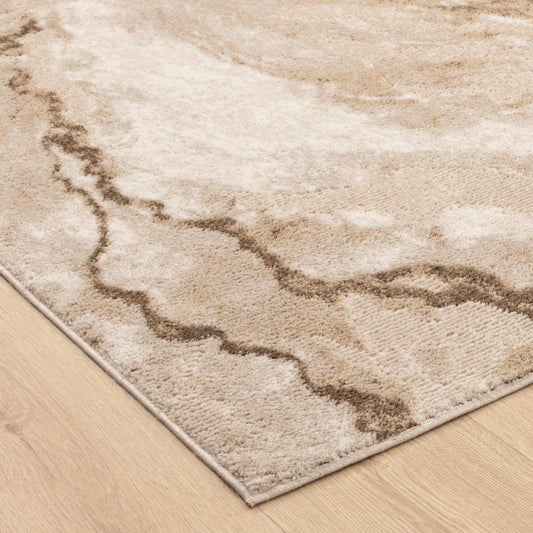 Edition Marble Abstract Rug – Beige