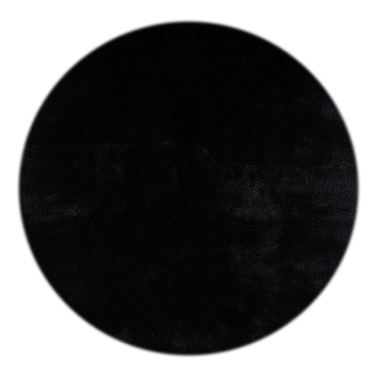 Lyla Machine Washable Shaggy Black Round Rug