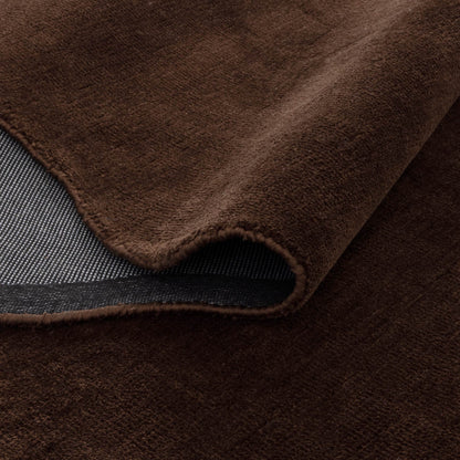 Ollie Scalloped Irregular Round Rug Chocolate