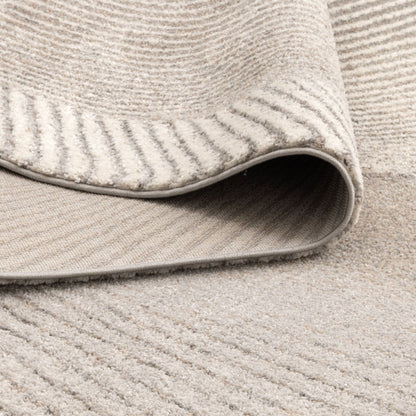 Dorado Abstract Contour Grey Beige Rug