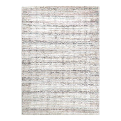 Dorado Textured Look Border Grey Beige Rug