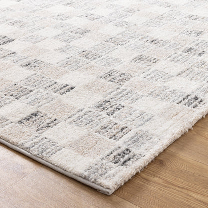 Dorado Checkered Rug – Grey & Beige