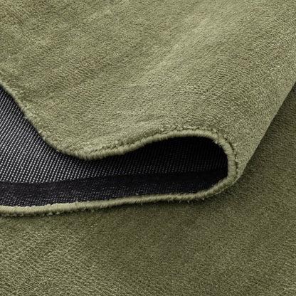 Ollie Scalloped Irregular Round Rug Green