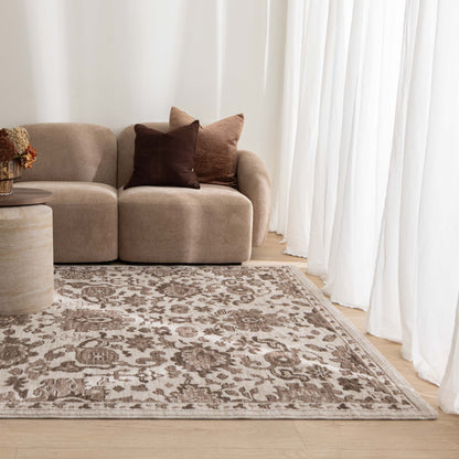 Horizon Ivory Brown Traditional Rug H107