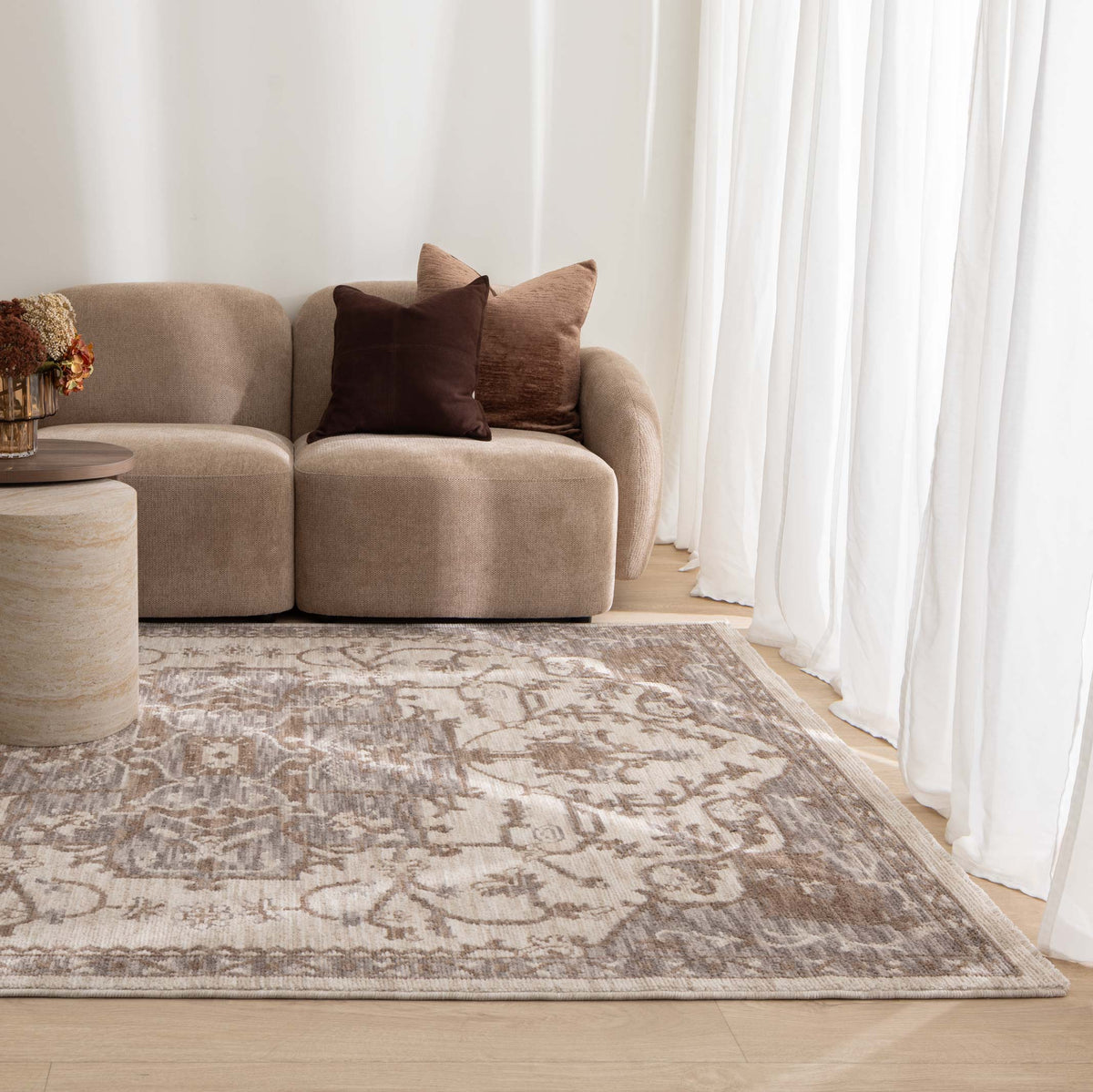 Horizon Vintage Medallion Rug – Ivory