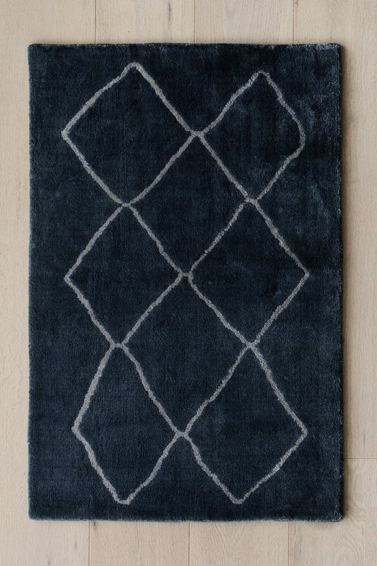 Hume Pitch Blue rug by Bayliss