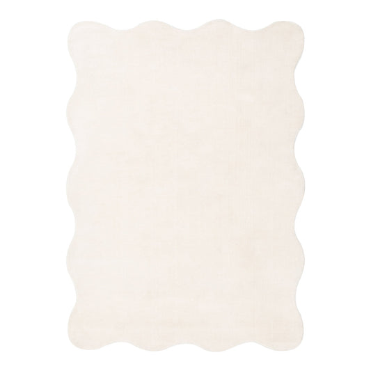 Ollie Scalloped Irregular Rug Ivory