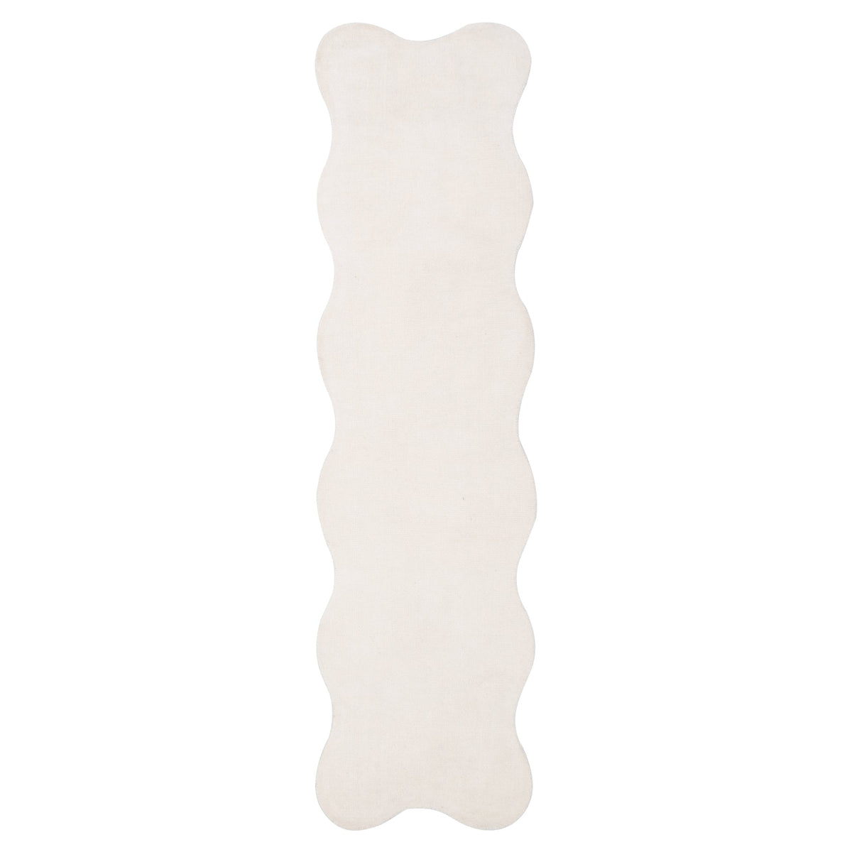 Ollie Scalloped Irregular Runner Ivory