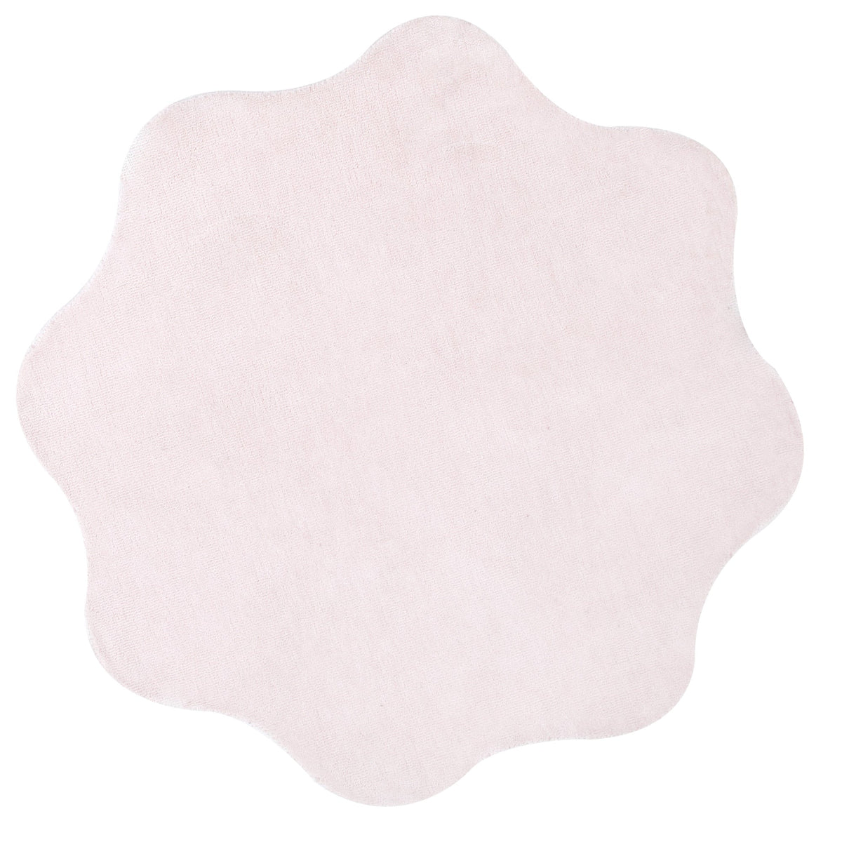 Ollie Scalloped Irregular Round Rug Pink