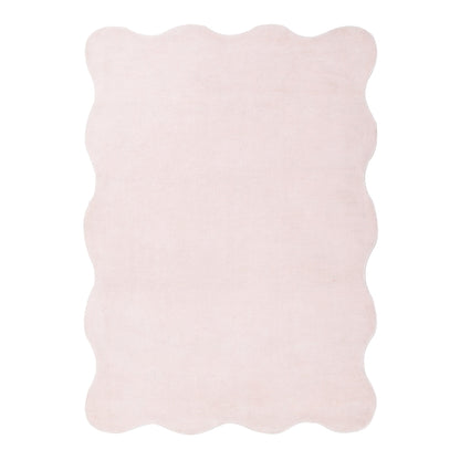 Ollie Scalloped Irregular Rug Pink