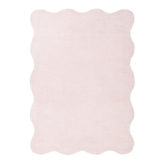 Ollie Scalloped Irregular Rug Pink