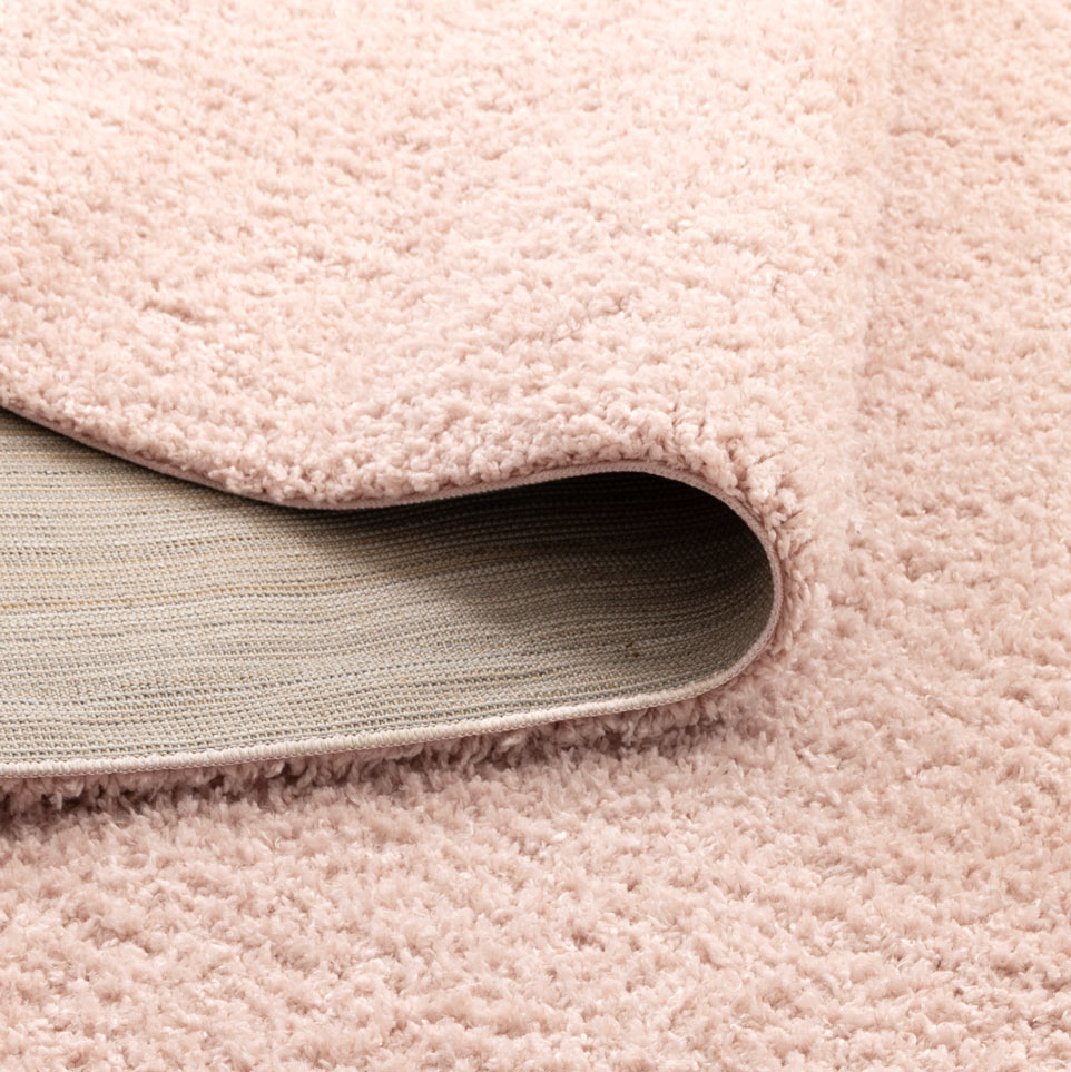Lune Fluffy Shaggy Rug – Blush Pink