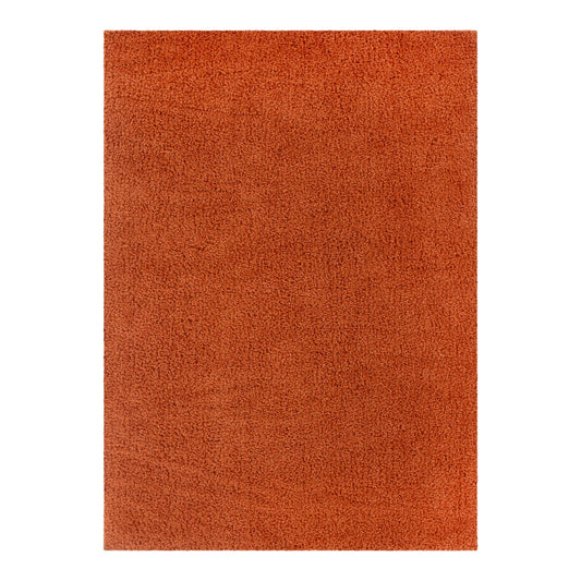 Lune Fluffy Shaggy Rug – Terracotta