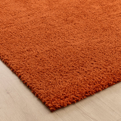 Lune Fluffy Shaggy Rug – Terracotta