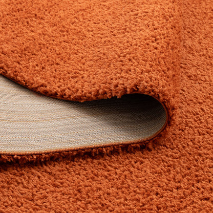 Lune Fluffy Shaggy Rug – Terracotta