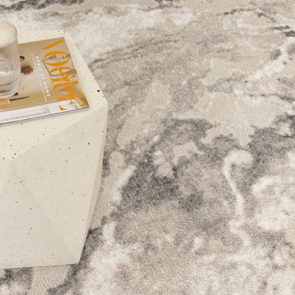 Edition Marble Abstract Grey Rug