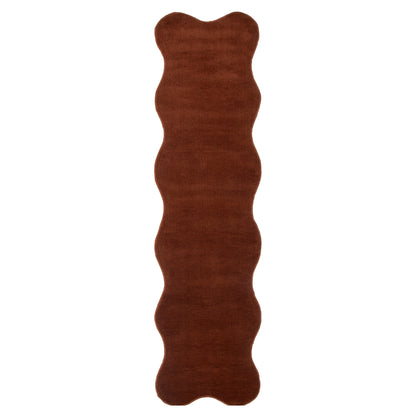 Ollie Scalloped Irregular Runner Terracotta