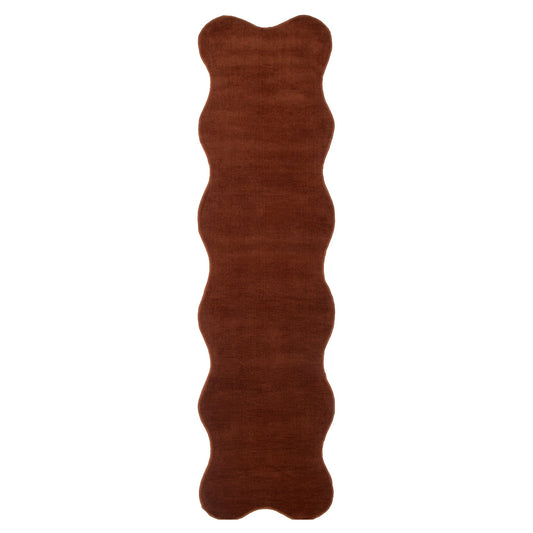 Ollie Scalloped Irregular Runner Terracotta