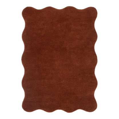 Ollie Scalloped Irregular Rug Terracotta