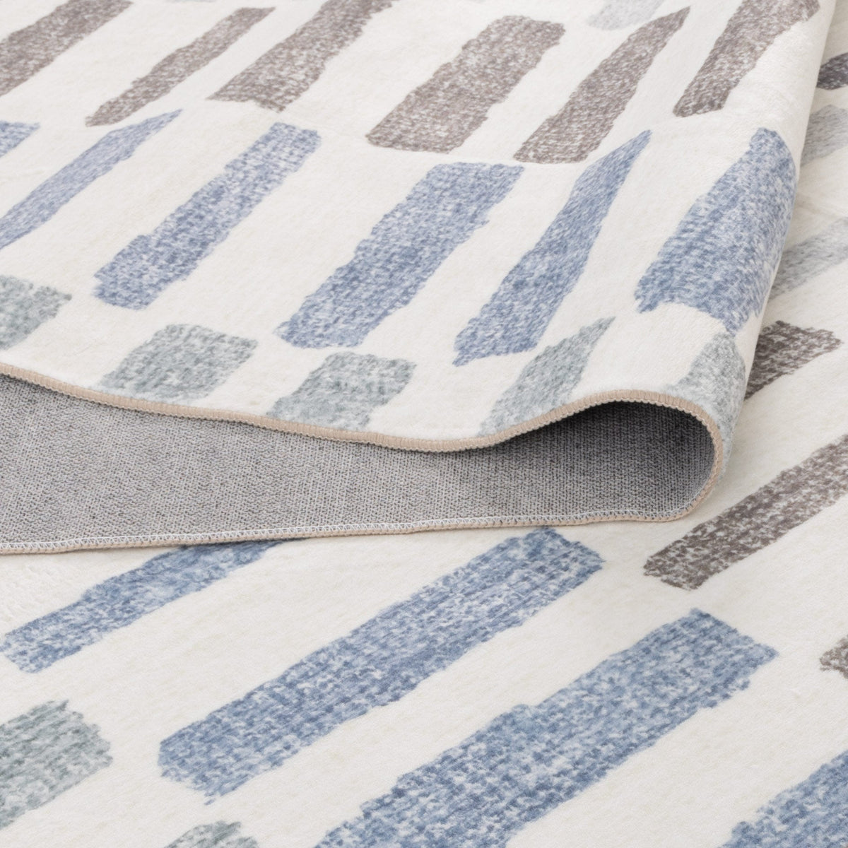 Washwell Modern Stripes Machine Washable Rug - WASH003