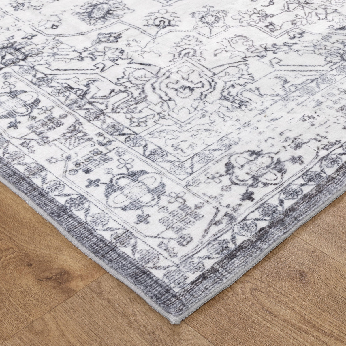 Washwell Washable Vintage Medallion Rug – Blue