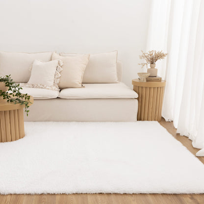 Lyla Washable Shaggy Rug – Cloud White